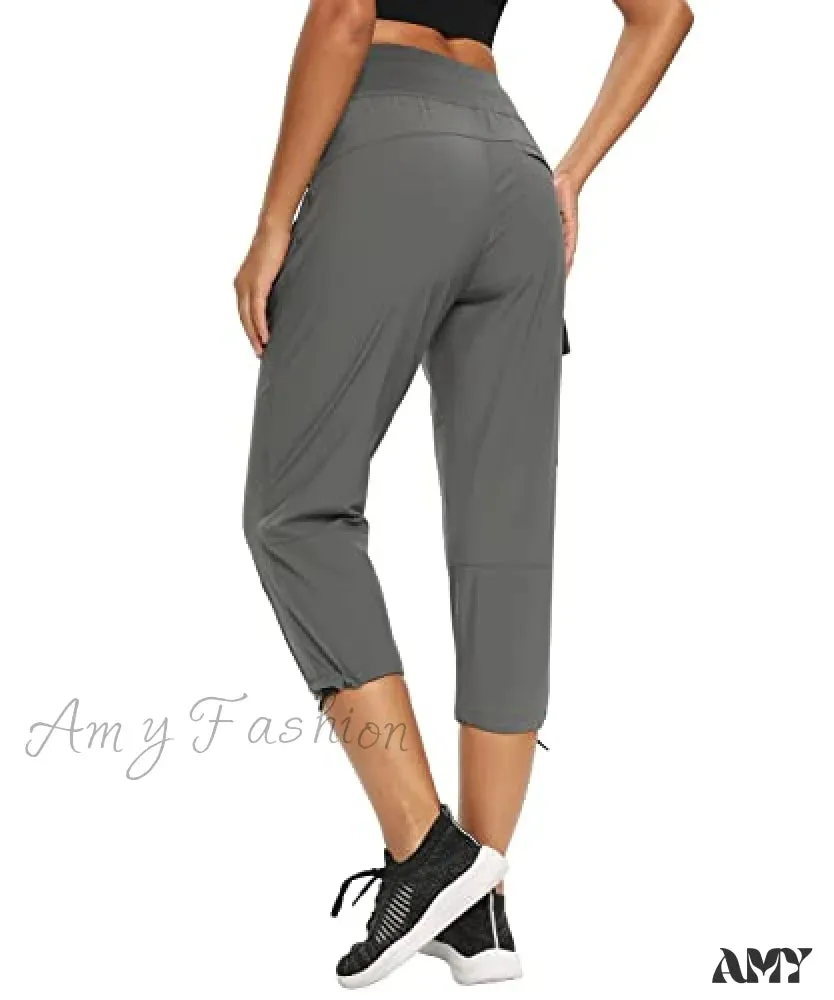 Amy Fashion - Cargo Hiking Pants Lightweight Joggers Quick Dry Capris