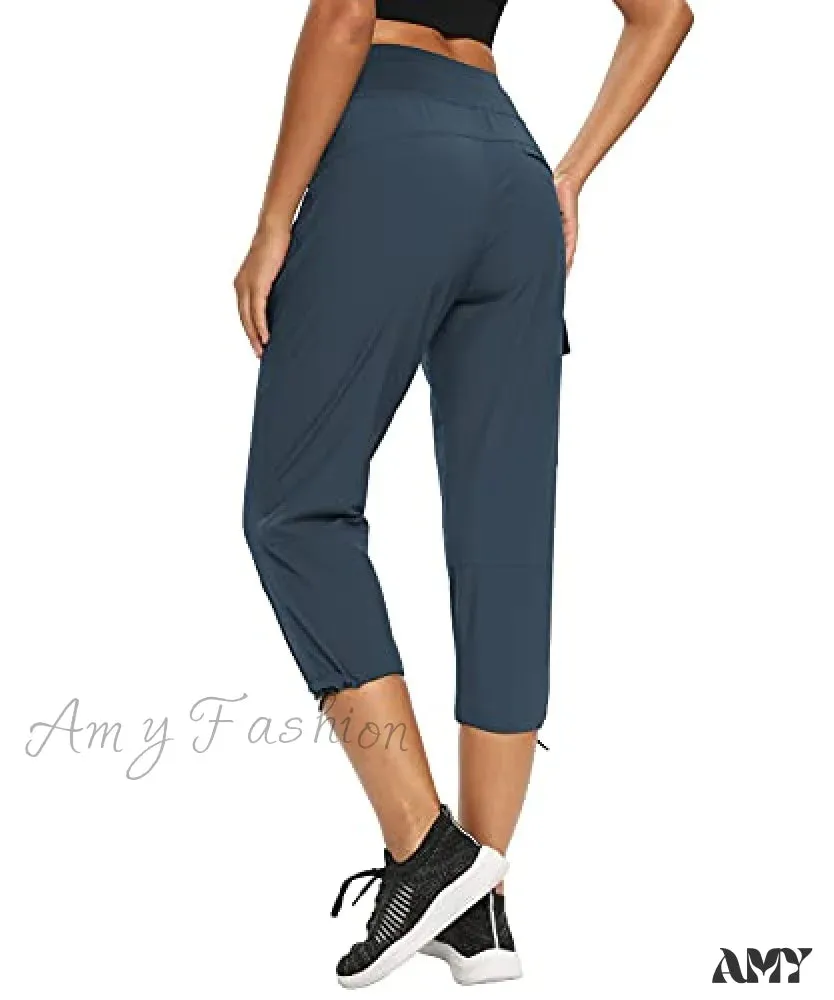 Amy Fashion - Cargo Hiking Pants Lightweight Joggers Quick Dry Capris