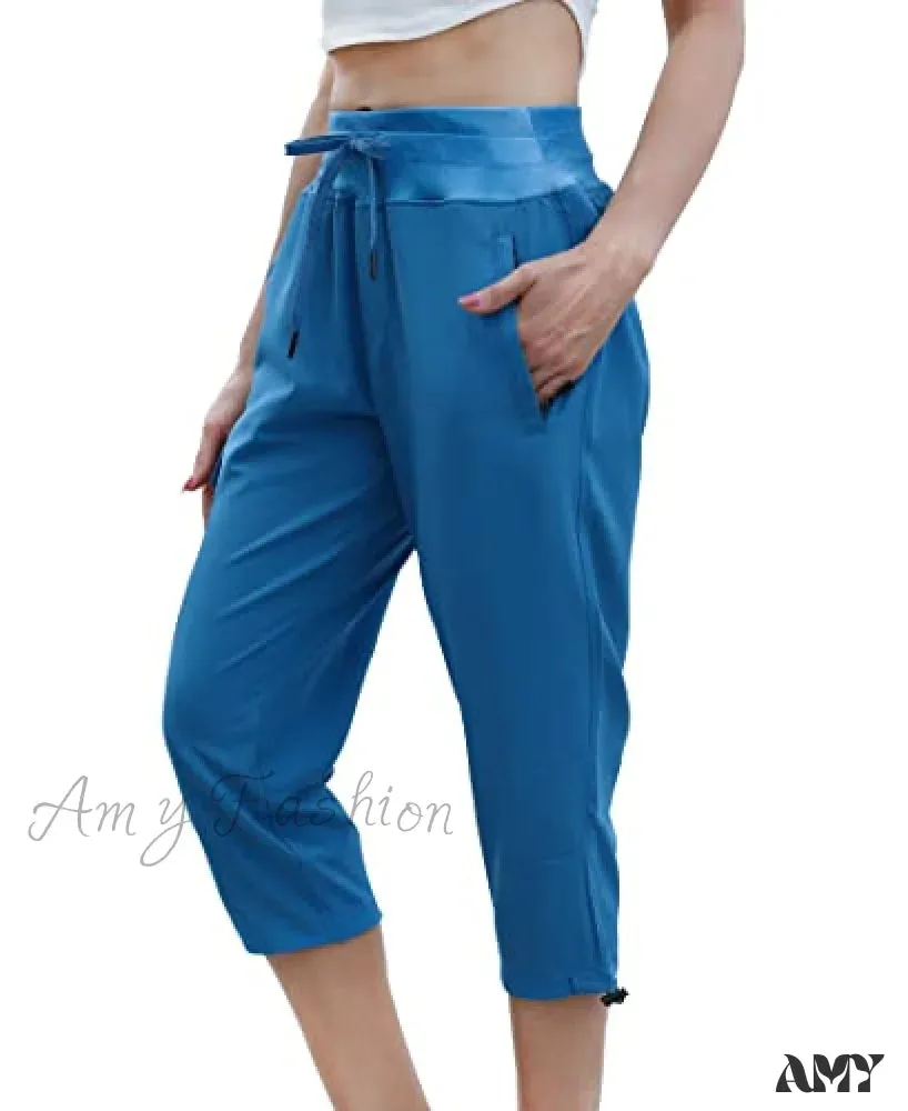 Amy Fashion - Cargo Hiking Pants Lightweight Joggers Quick Dry Capris