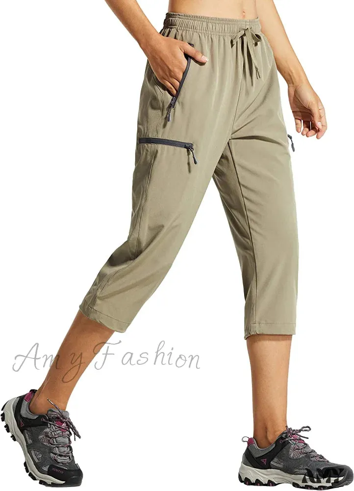 Amy Fashion - Cargo Hiking Pants Lightweight Quick Dry Capri Pants