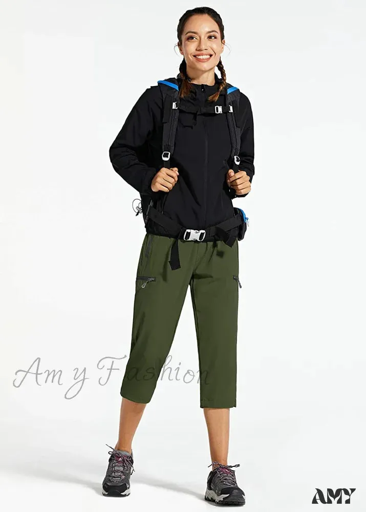 Amy Fashion - Cargo Hiking Pants Lightweight Quick Dry Capri Pants