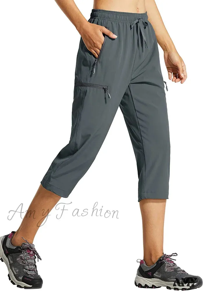 Amy Fashion - Cargo Hiking Pants Lightweight Quick Dry Capri Pants