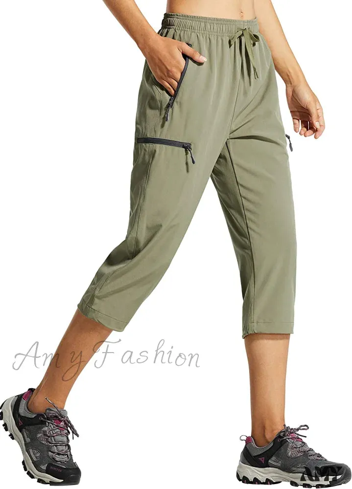 Amy Fashion - Cargo Hiking Pants Lightweight Quick Dry Capri Pants