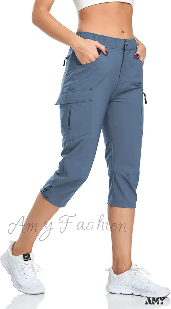 Amy Fashion - Hiking Cargo Pants Quick Dry Outdoor Camping Capris