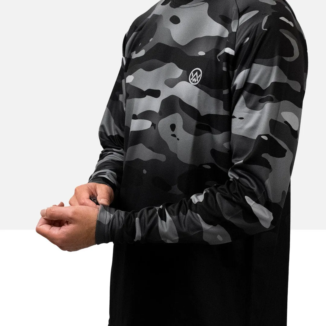 Dark Camo Long Sleeve MTB Jersey