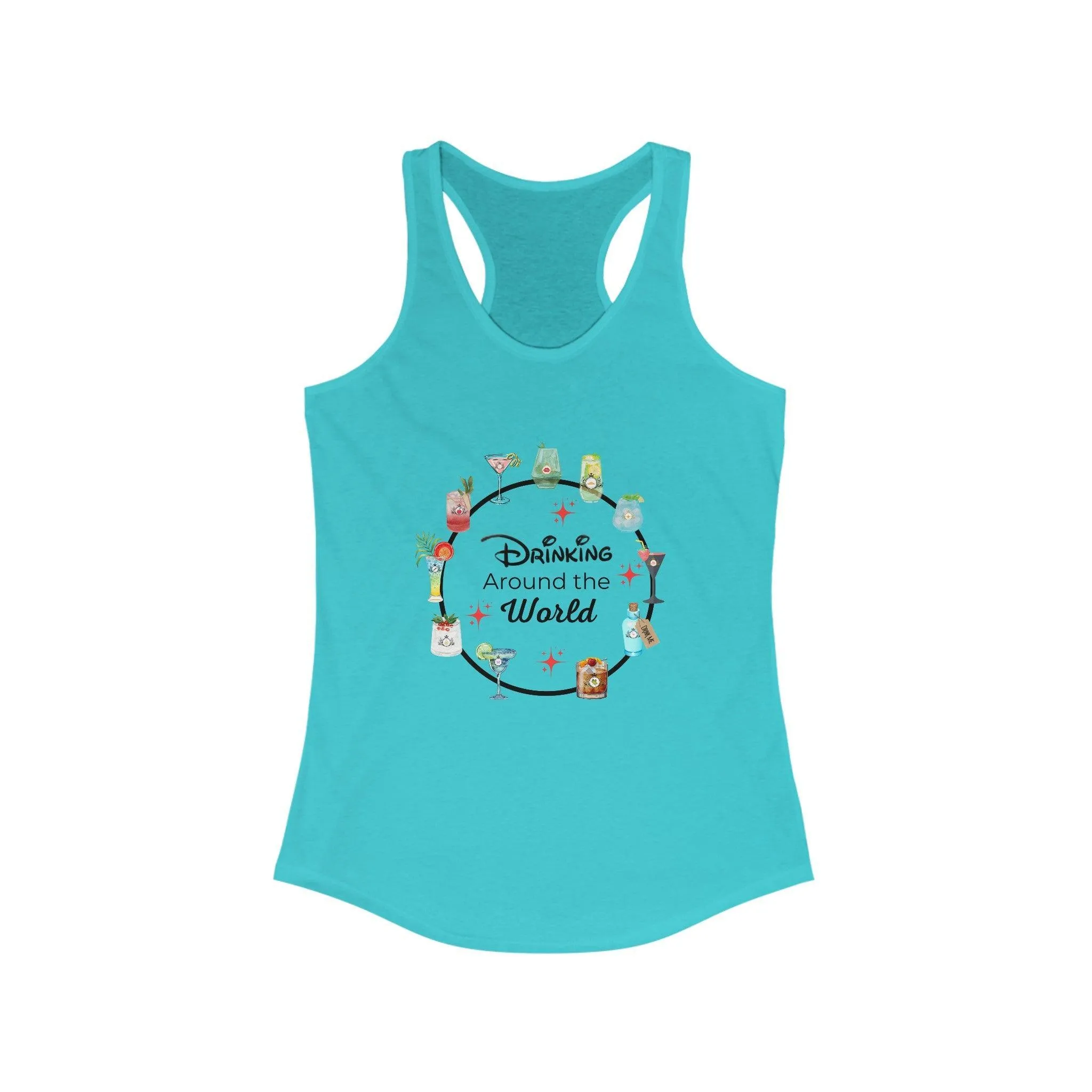 Drinking Around the World - Princess Drinks - Women's Ideal Racerback Tank