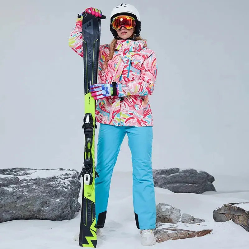 HOTIAN Girls Ski Jacket & Pants Set Kids Snowsuit