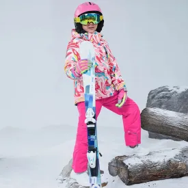 HOTIAN Girls Ski Jacket & Pants Set Kids Snowsuit