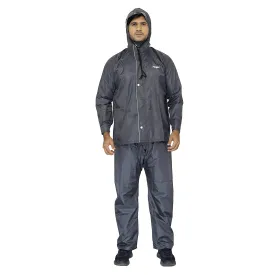 Men Rain Coat - Waterproof, Reversible Design | Includes Pants | Size: XXL | Color: Grey