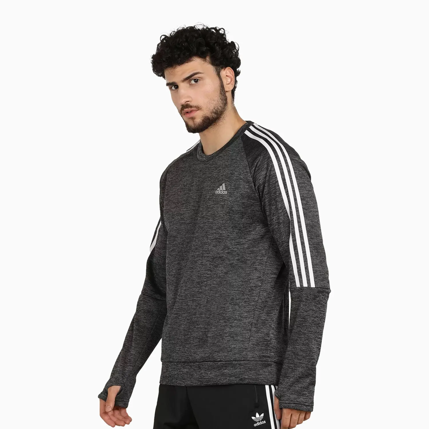 Men's Performance Own the Run 3-Stripes Sweatshirt