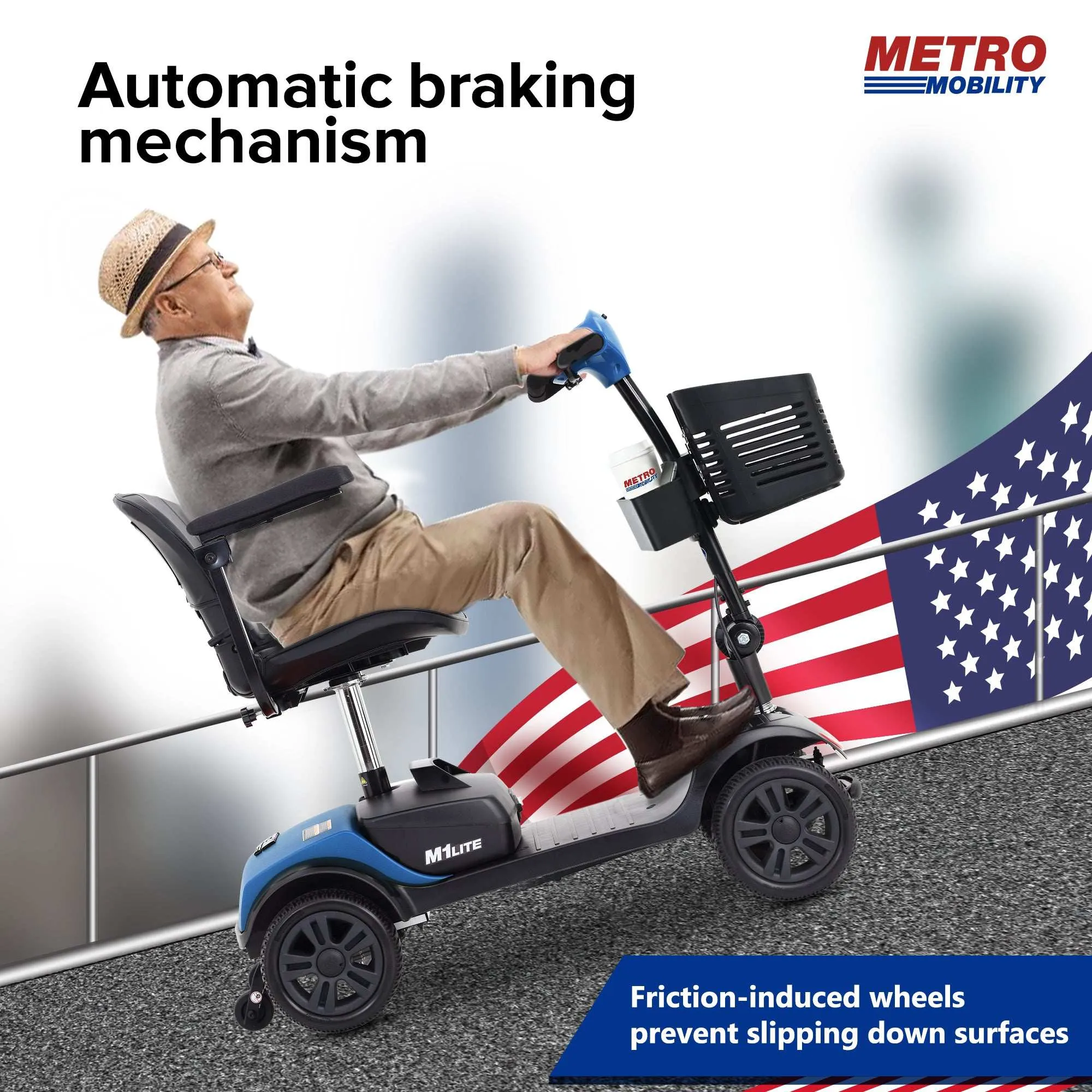 Metro Mobility M1 Lite Series 4-Wheel Travel Mobility Scooter