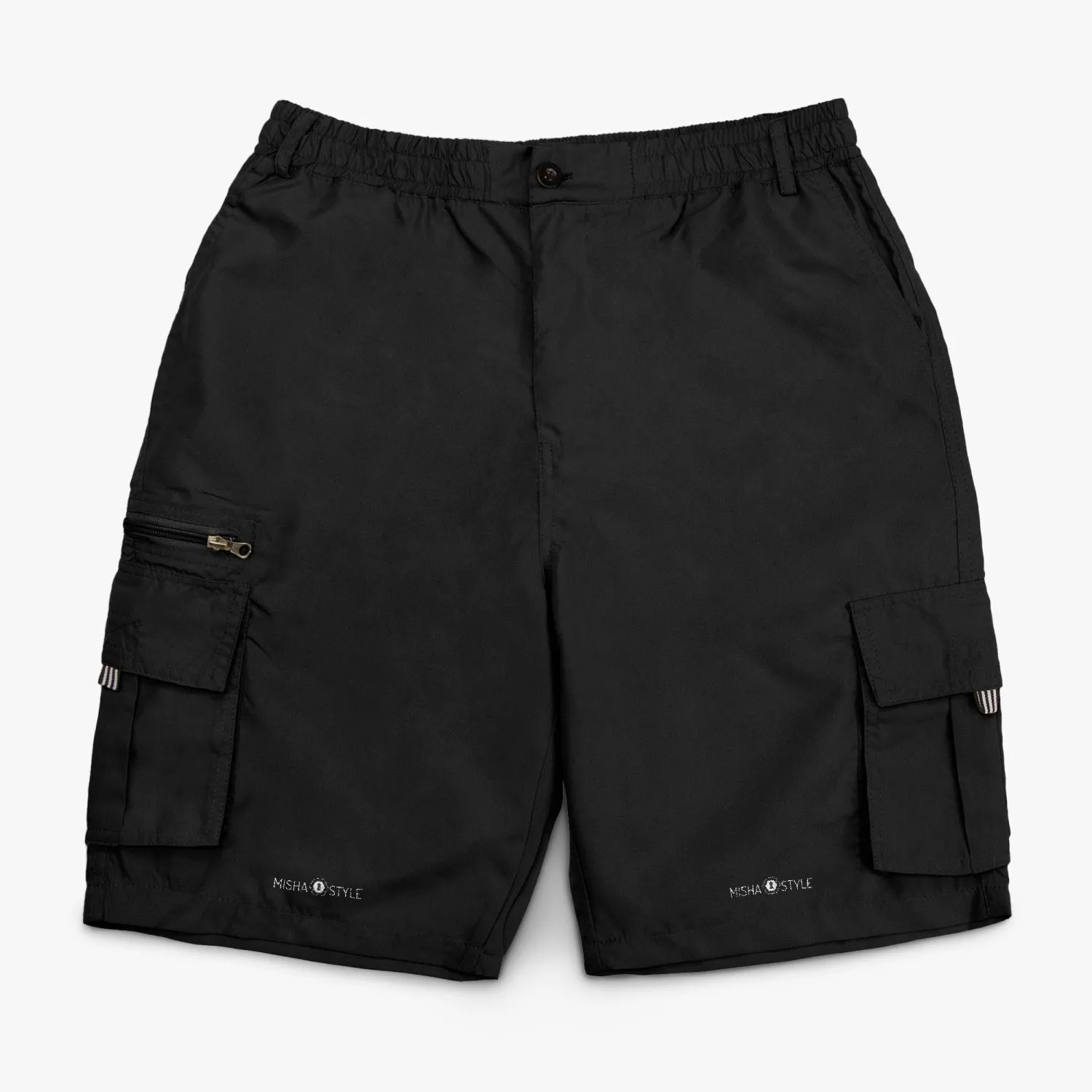 Misha Comfortable Men's Cargo Shorts - Black