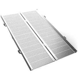 Non-Slip Aluminium Folding Wheelchair Ramp, 182cm, 272kg Limit, Equipmed