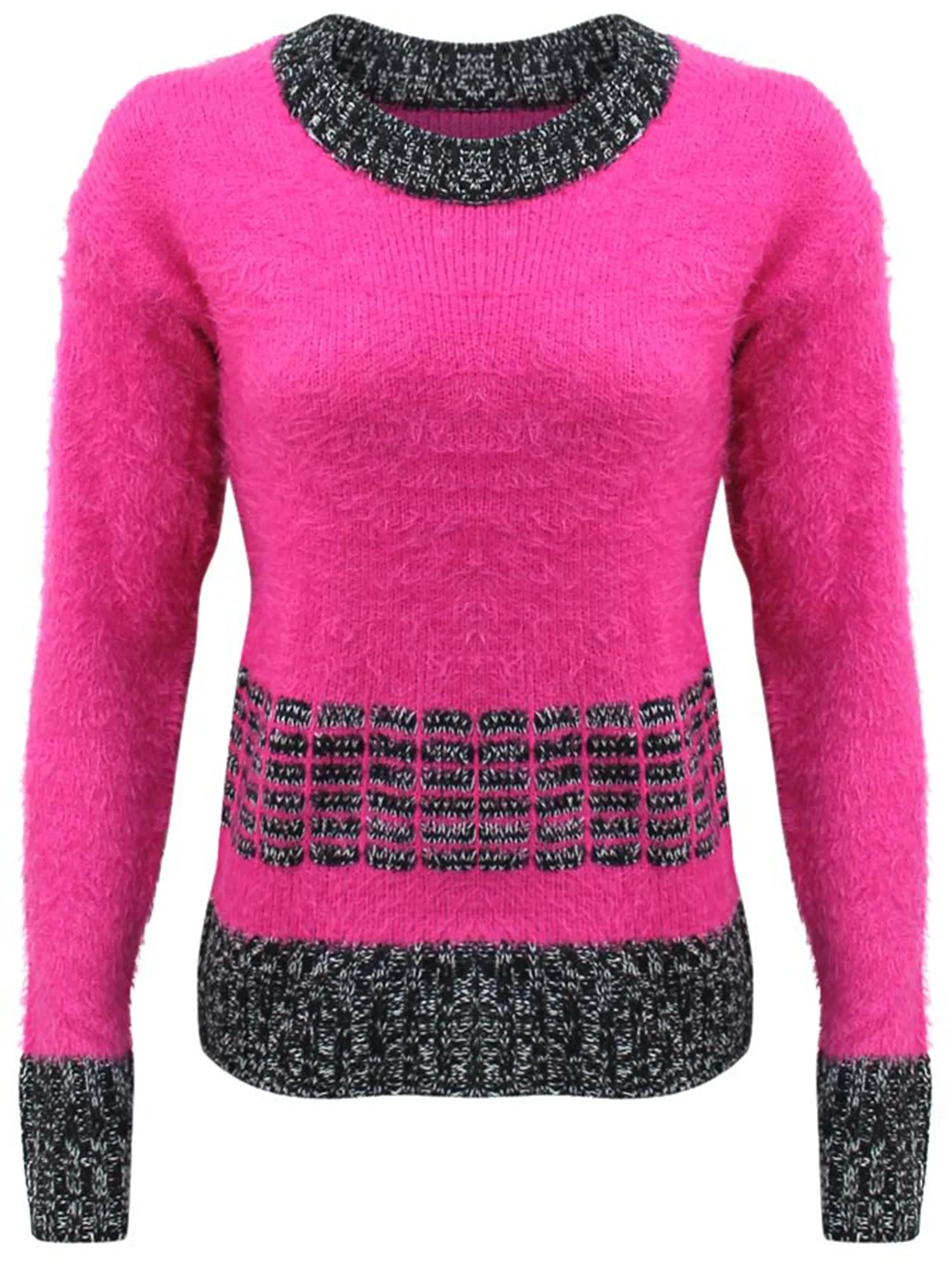 Pullover Sweater With Contrasting Pattern