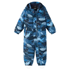 Reima Toddlers' Puhuri Waterproof Snowsuit - Navy Blue