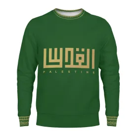 Soft Kids Word Velvet Green Sweater