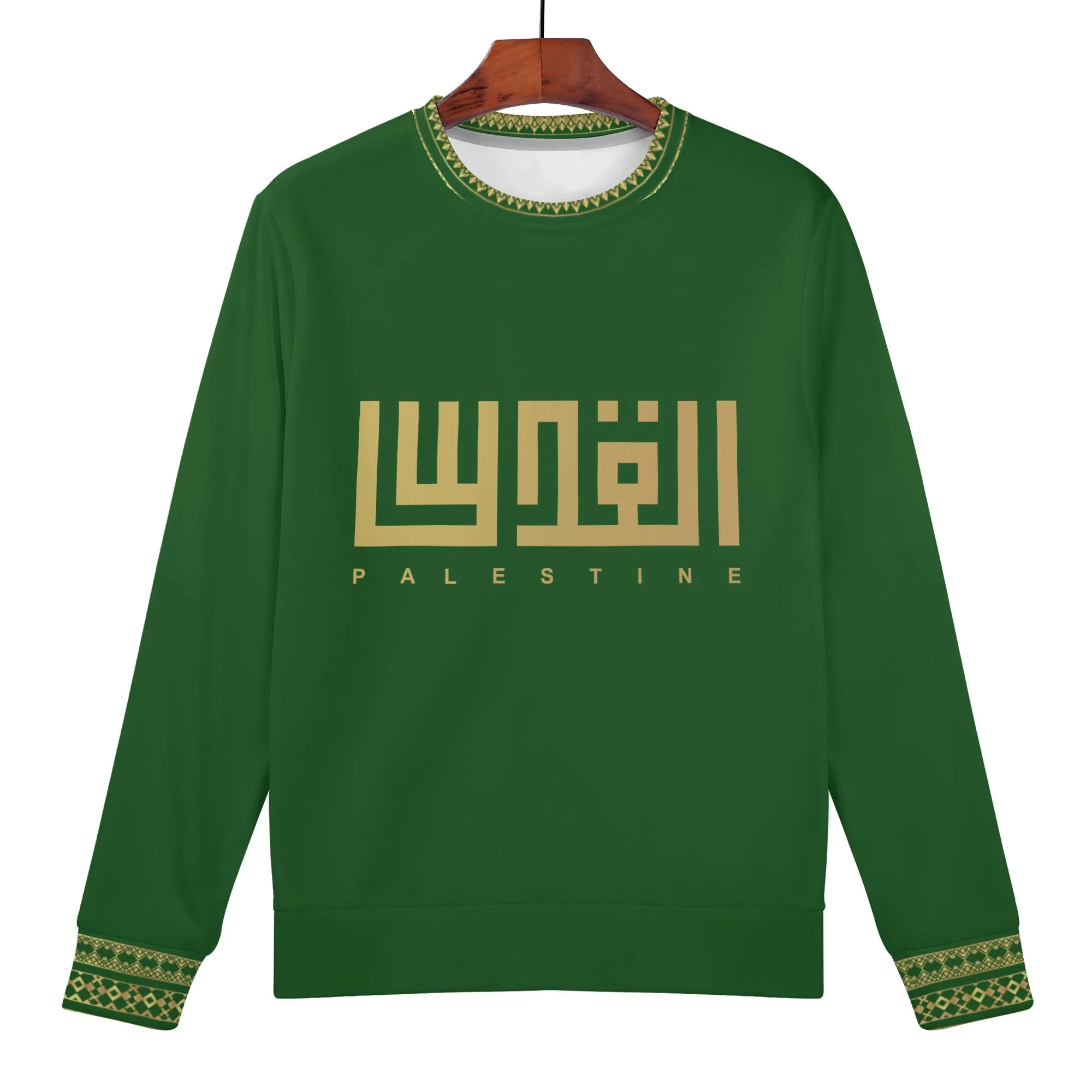 Soft Kids Word Velvet Green Sweater