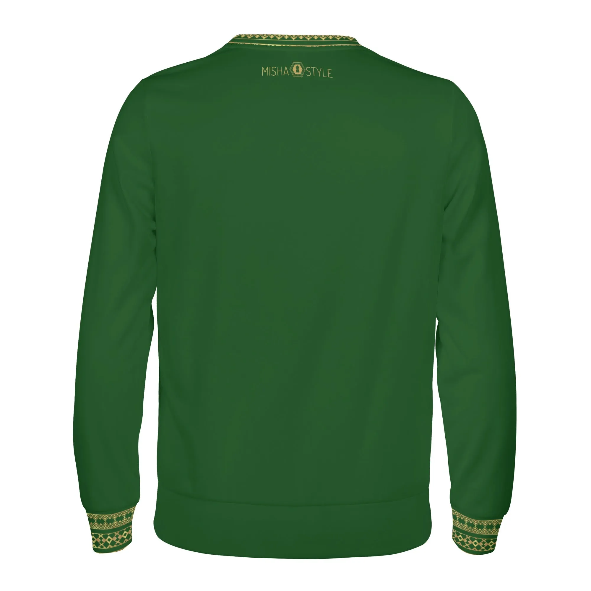 Soft Kids Word Velvet Green Sweater