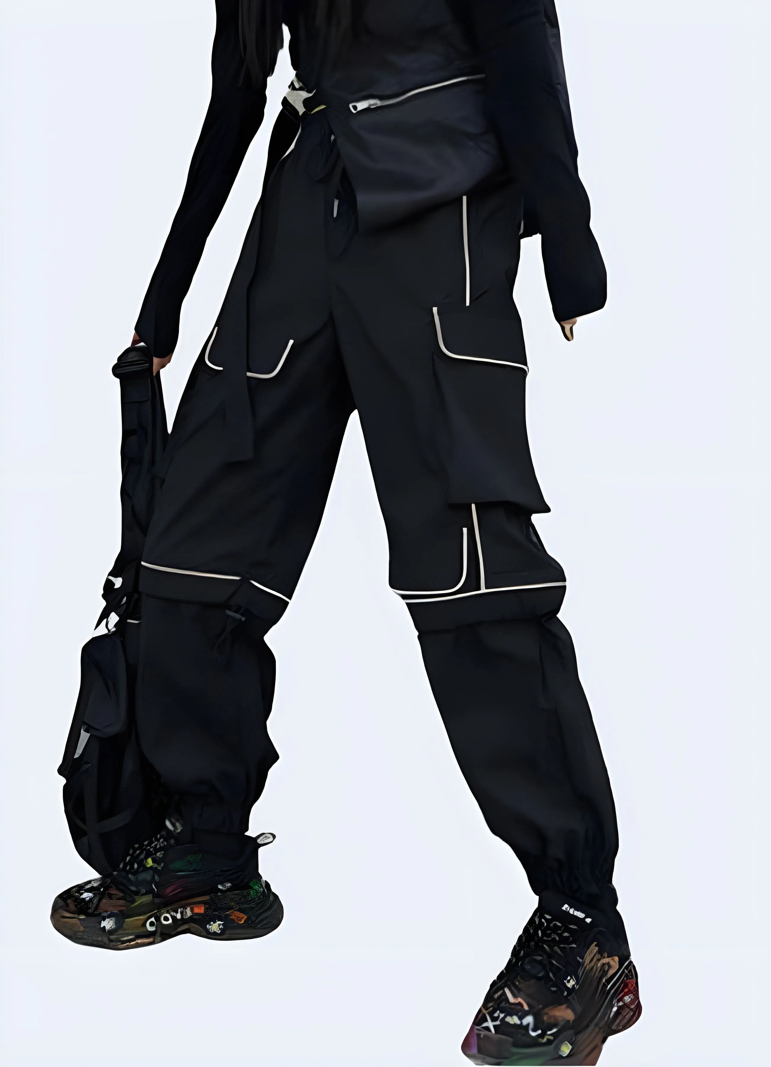 Techwear Reflective Cargo Pants For Women