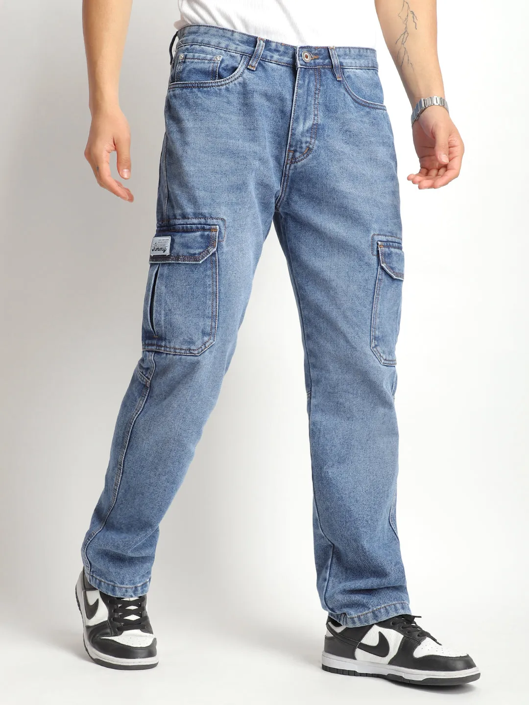 Urban Drift Light Blue Denim Cargo