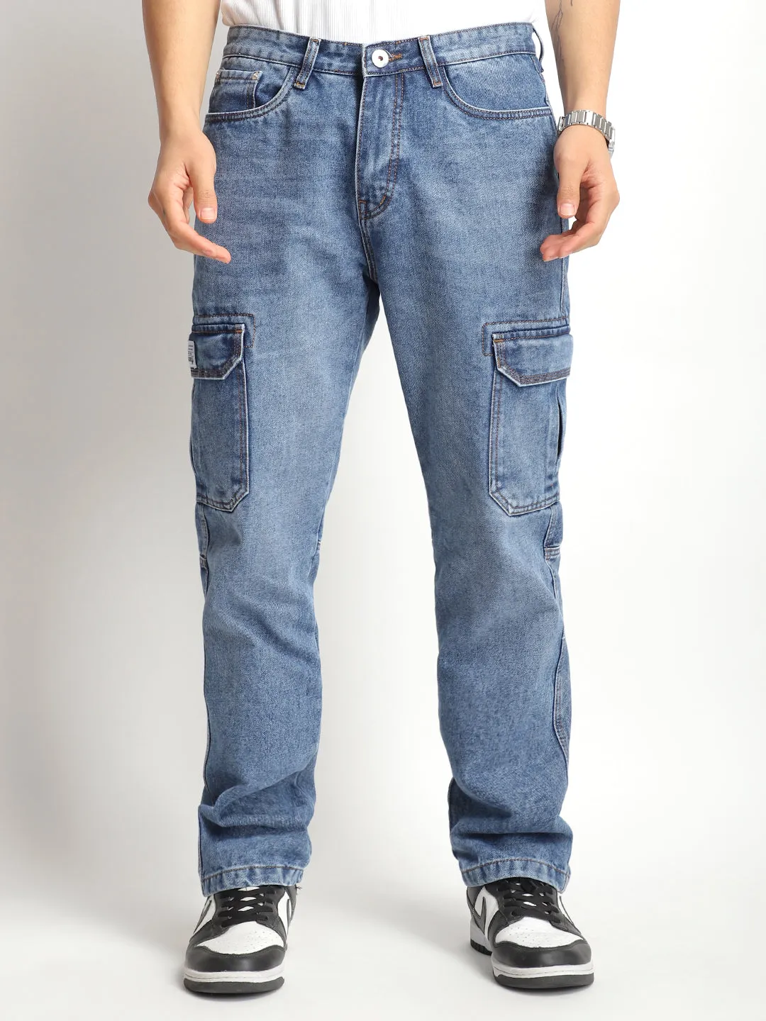 Urban Drift Light Blue Denim Cargo