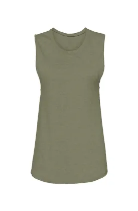 Women's Military Green Muscle Tank Top